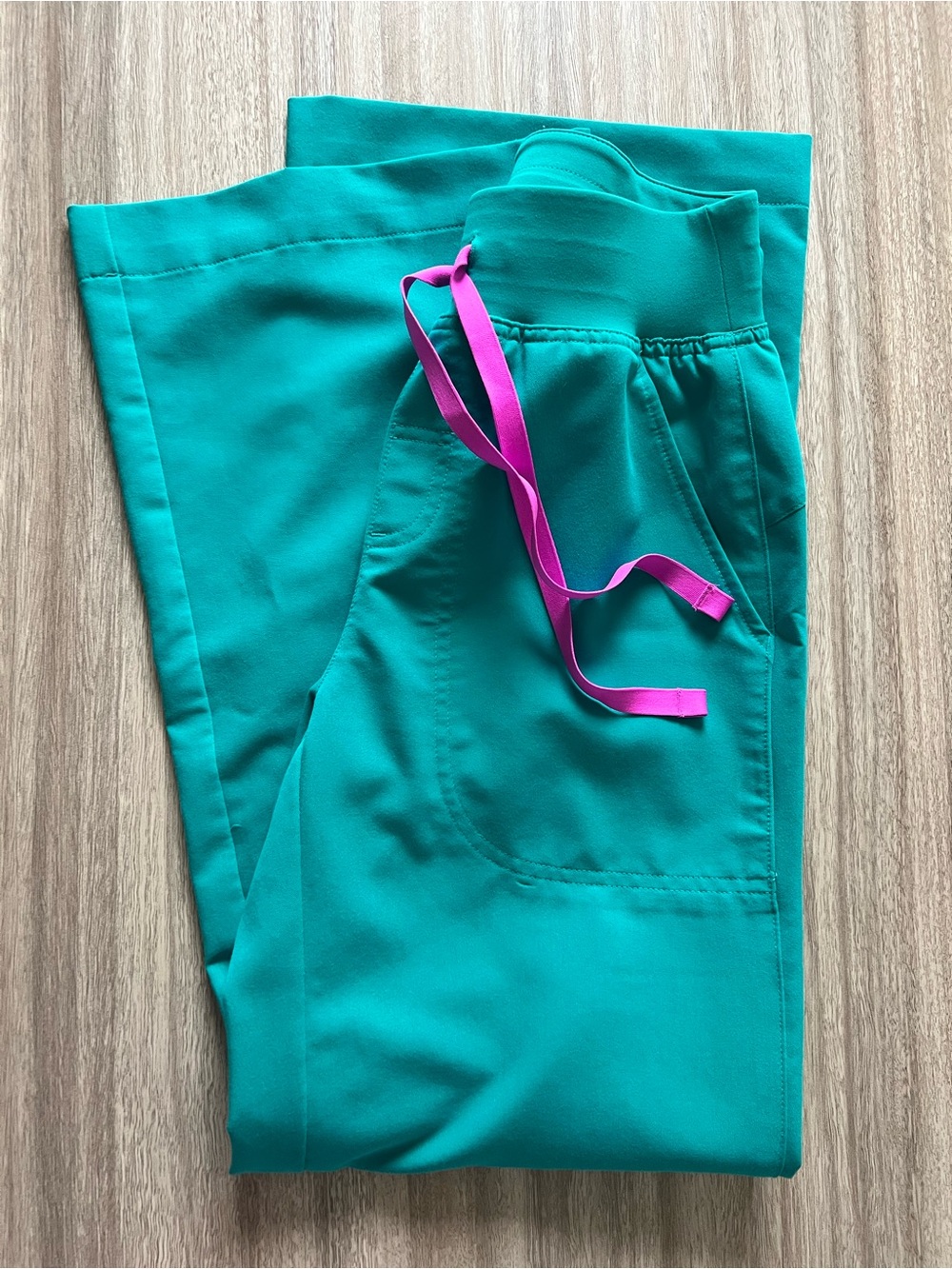 Figs Isabel Wide Leg Scrub Pants in Lagoon